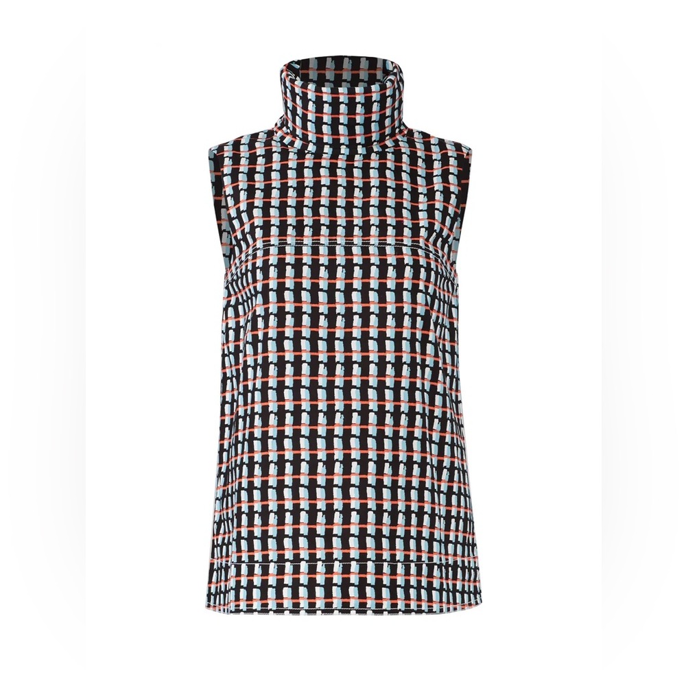 Marni Multicolored Sleeveless High-Neck Blouse
